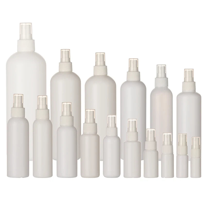 HDPE Round Bottle Water Skincare Shower Gel Spray Lotion Shampoo Cap Cosmetic Packaging Empty Bottle