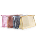 New Design Stone Pattern Transparent PVC Zipper Cosmetic Bag Fashion Travel Waterproof Clear Makeup Beauty Bag for Woman OEM