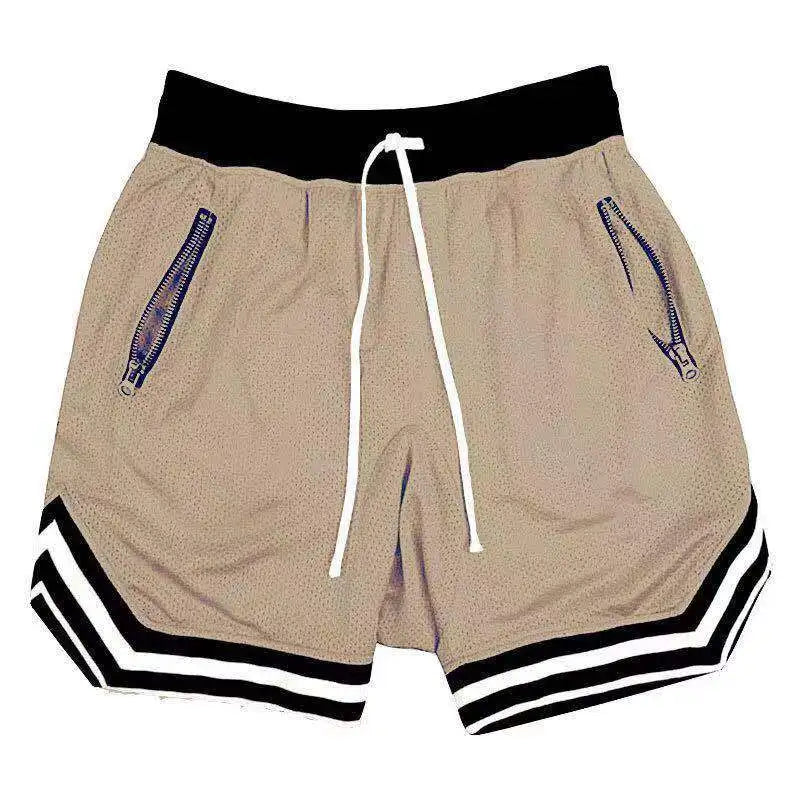 Hot Sale 100% Polyester Running Basketball Training Shorts Breathable with Elastic Waist Closure Pockets Plain Dyed Technique
