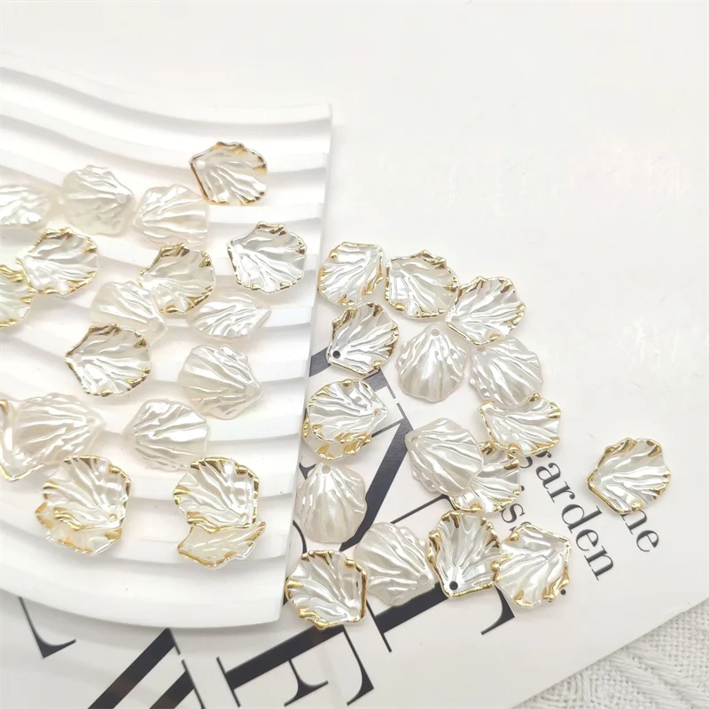 CJ Hot Sale High Quality Cream Gilt Edged Mixed butterfly Rose Shape Acrylic Accessories 12-20mm Colorful for Diy Jewelry Making