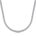 Dylam Wholesale Price White Gold Choker Style Hip Hop Cuban Diamond Link Necklace Real Sterling Silver Iced Out 925 Tennis Chain