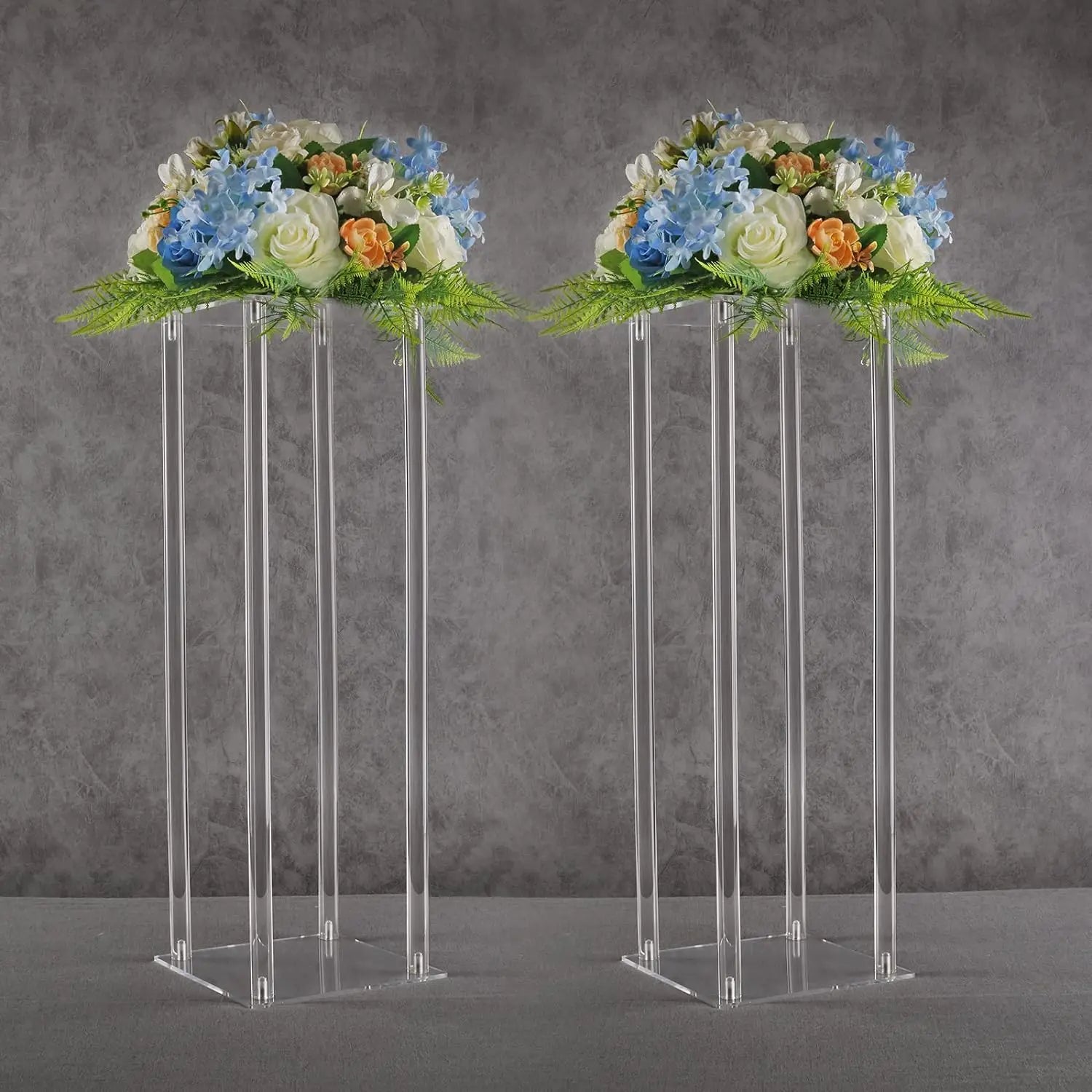 Foldable Modern Acrylic Flower Stand Display Tall Vases for Wedding Event Party Props Home Decor