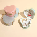 Retro Mini Portable Flip Cover PU Leather Jewelry Organizer Fashion Anti-Oxidation Ring Earring Jewelry Box for Girls