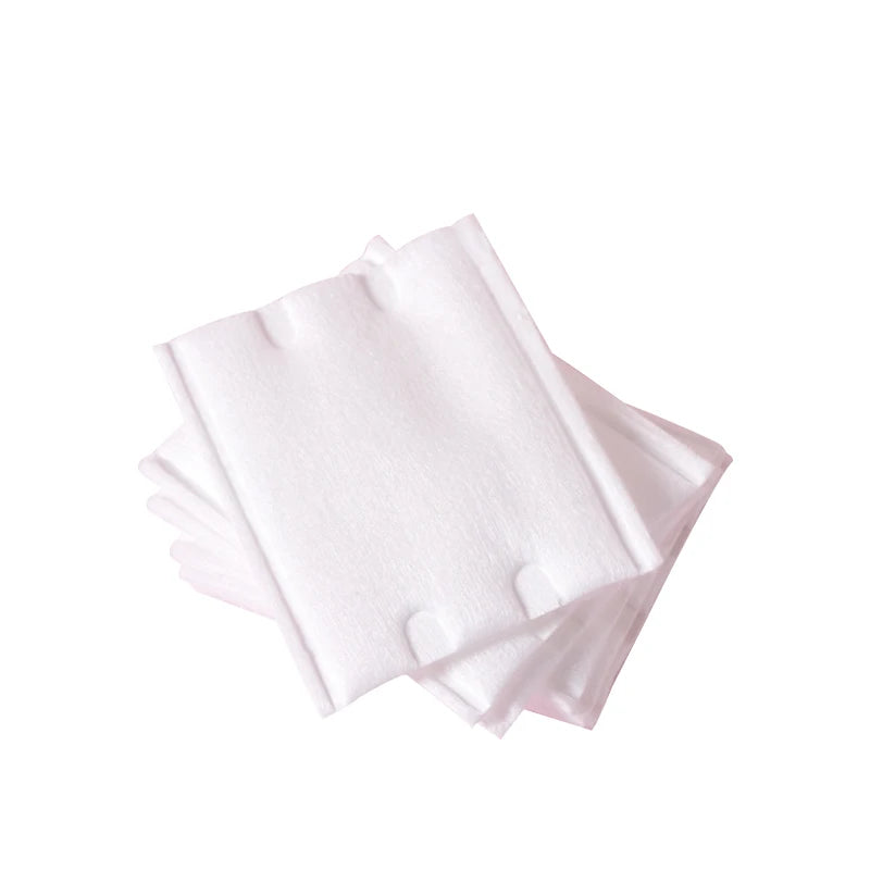 100% Cotton Natural Pure White Facial Cleansing Pads 100 PCS Soft Round Makeup Remover Bags Double-Effect Blank Holder for Face