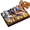 Trendy Women's Stainless Steel Wrist Cuff Bracelet Open Wide Wrap Silk Scarf Combination Non-Tarnish Fashion Bangles Jewelry