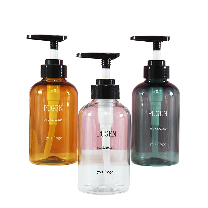 Hot Sale PET Plastic 300ml 500ml Body Wash Toner Shower Gel Liquid Soap Conditioner Bottle Shampoo Bottle for Lotion