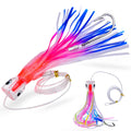 Octopus Fishing Lure 96g 23cm Skirt 170cm Line Midwater Soft Baits with Inner Lead for Saltwater Fish & Sea Bass