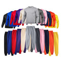 Wholesale Casual Embroidery 100% Polyester Hoodie Track Suit Plain Set Unisex Sweatsuits Hoodies Custom Logo Men's Tracksuit
