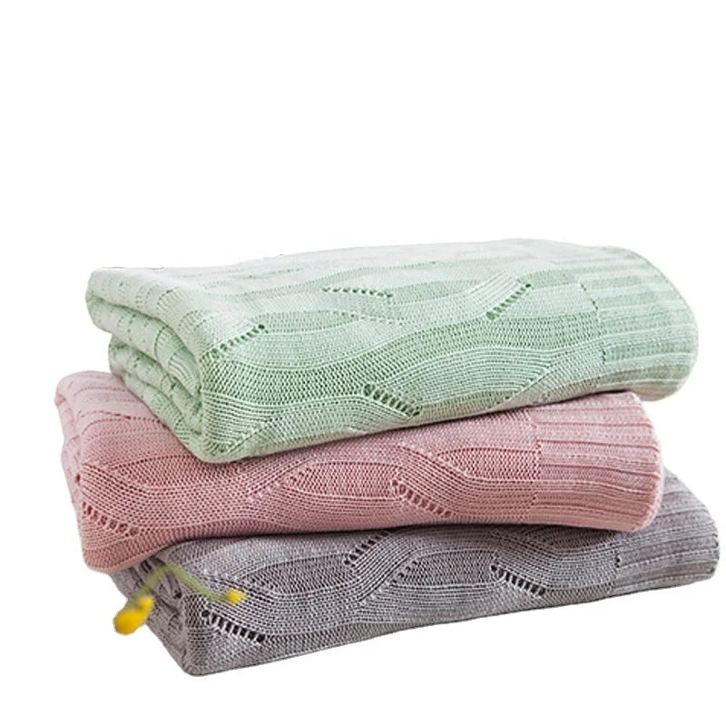 Comfortable Bamboo Fiber Knitted Thread Blanket Sofa Cover  Knitted Throw Blanket Modern ZXW