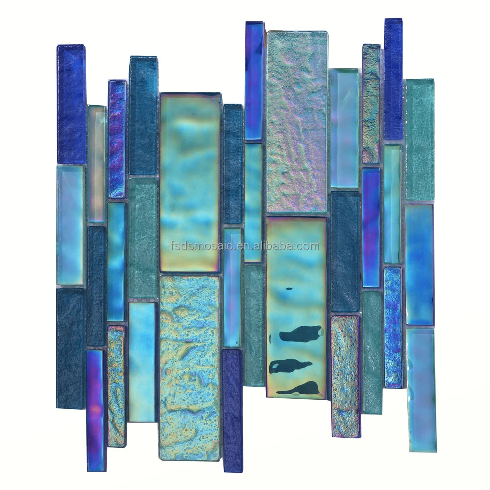 Modern Design Interior Bathroom Wall Decorative Mosaic Tiles Swimming Pool Glass Mural for Indoor Application for Villas