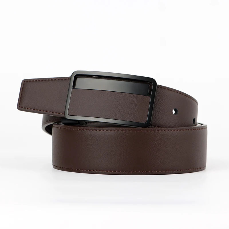 High-end Fashion Designer Belt Genuine Leather Business Casual Men's Belt Adjustable Cow Hide Leather Belt