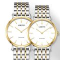 For Fashion Couple Watches Ultra-Thin Quartz Sapphire Crystal 316L Stainless Steel Band Luxury Pointer Display for Men Women