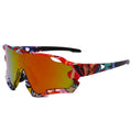 New UV400 Okly Camouflage Sports One-piece Cycling Riding Glasses Flower Wrapped Frame Polarized Sunglasses for Men Women