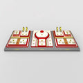 2024 New Customize Beige Leather Jewelry Display Stands Watch Ring Earrings Bracelet Necklace