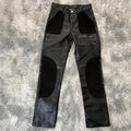 DENIMGUYS Custom Patchwork Streetwear Street Style Men's Straight Skinny Leather Pants