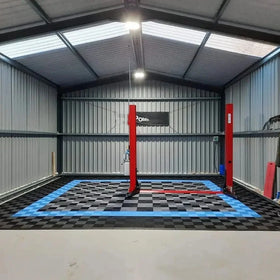 2023 DIY Garage Flooring Tiles Car Showroom Interlocking PVC Floor Tiles Plastic Flooring Lock Mats Outdoor and Indoor
