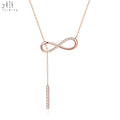 New Arrival Exquisite Design Simple Fine Jewelry 18K Solid Rose Gold Real Natural Diamond Pendant Necklace For Women's Gift