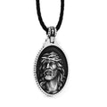 2023 New Arrival Religious Christian Jesus Pendant Oval Shape Exquisite Vintage Men's Necklace Crown of Thorns Jesus Jewelry