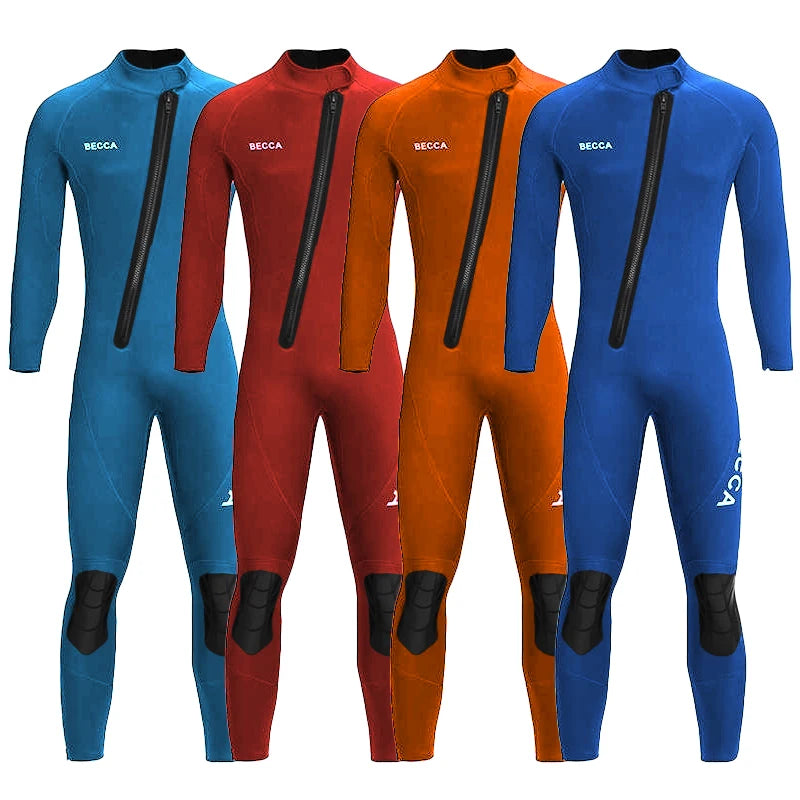 Custom Colored One Piece Long Sleeve Swimming Diving Front Zipper Yamamoto Neoprene Surfing 9mm Wetsuits Men and Women
