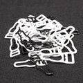 Nylon Coated Metal Black/white Color 12mm Suspender Garter Clips