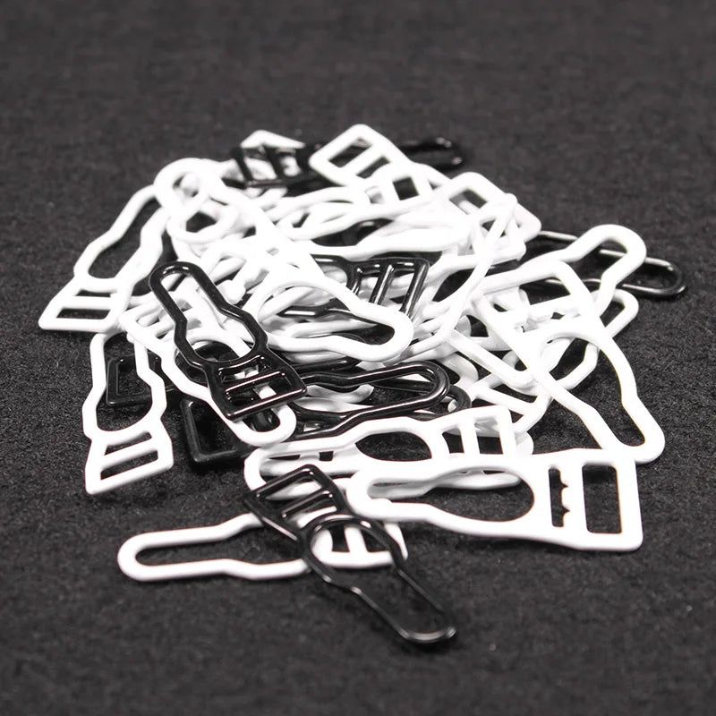 Nylon Coated Metal Black/white Color 12mm Suspender Garter Clips