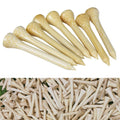 Direct Stock Shipping 100Pcs/Bag Durable Bamboo Wood Golf Tees Custom Logo Professional 42mm/54mm/60mm/70mm/83mm Golf Ball