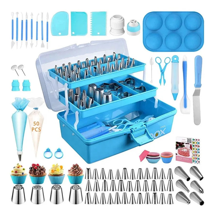 236 Pcs Reposteria Piping Tips Nozzles Set Baking Accessories Cake Decorating Supplies Tools Kit with Storage Box