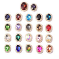 Wholesale DIY Glass Loose Rhinestone Claw Chain Hot-Fix Flatback Oval Hair Clip Headband Jewelry Accessories for Shoes