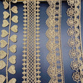 Beautiful Shiny Gold Metallic Embroidery Border Net Lace Trim  Gold Trim Lace