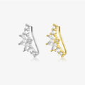 FUAMAY Marquise Cut 925 Sterling Silver Simple Drop Earrings Marquise Zircon Crown Earrings