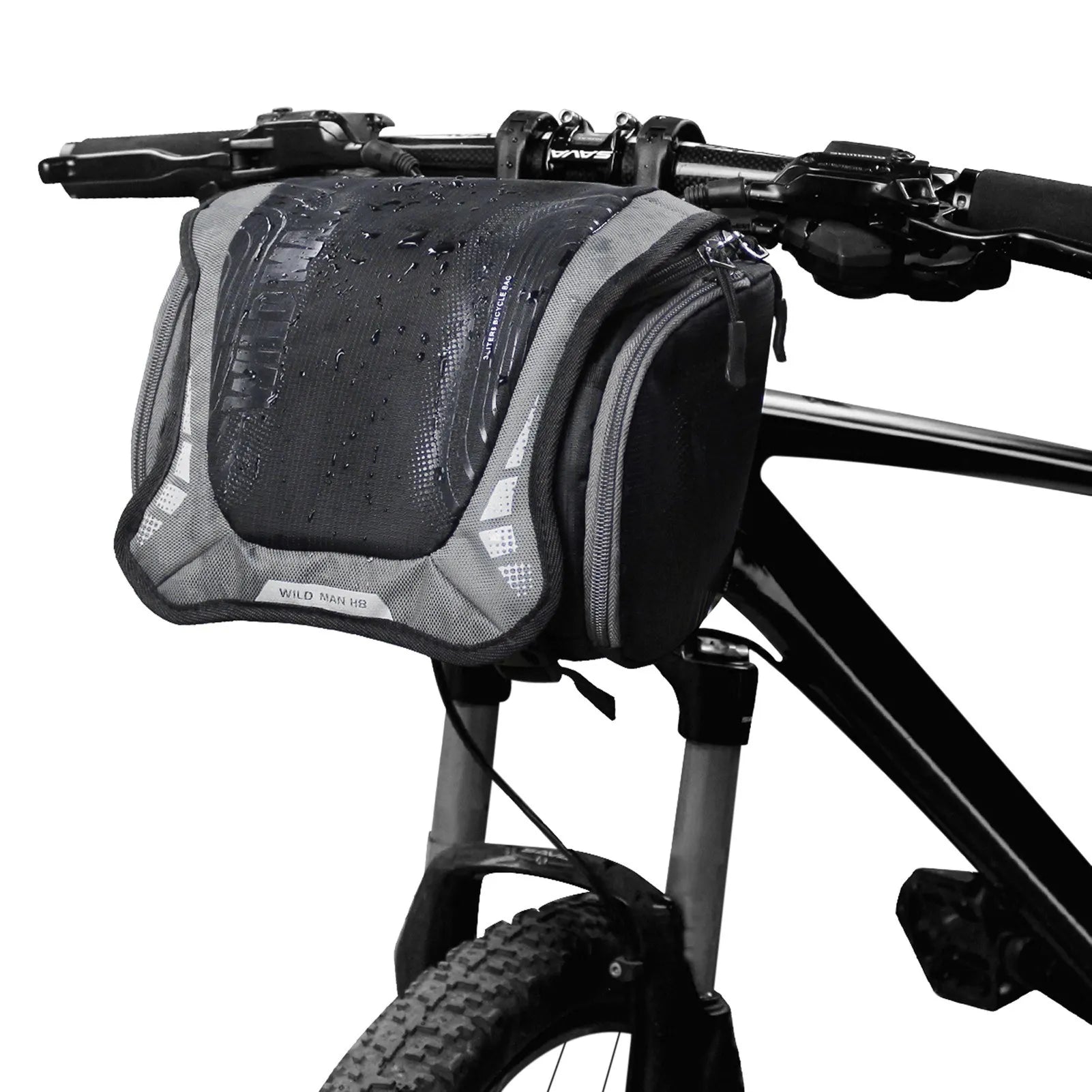 Rainproof Bicycle Handlebar Bag with Rain Cover Bike Front Bag Motorcycle Handlebar Mount Holder Bag Bike Camera Bag