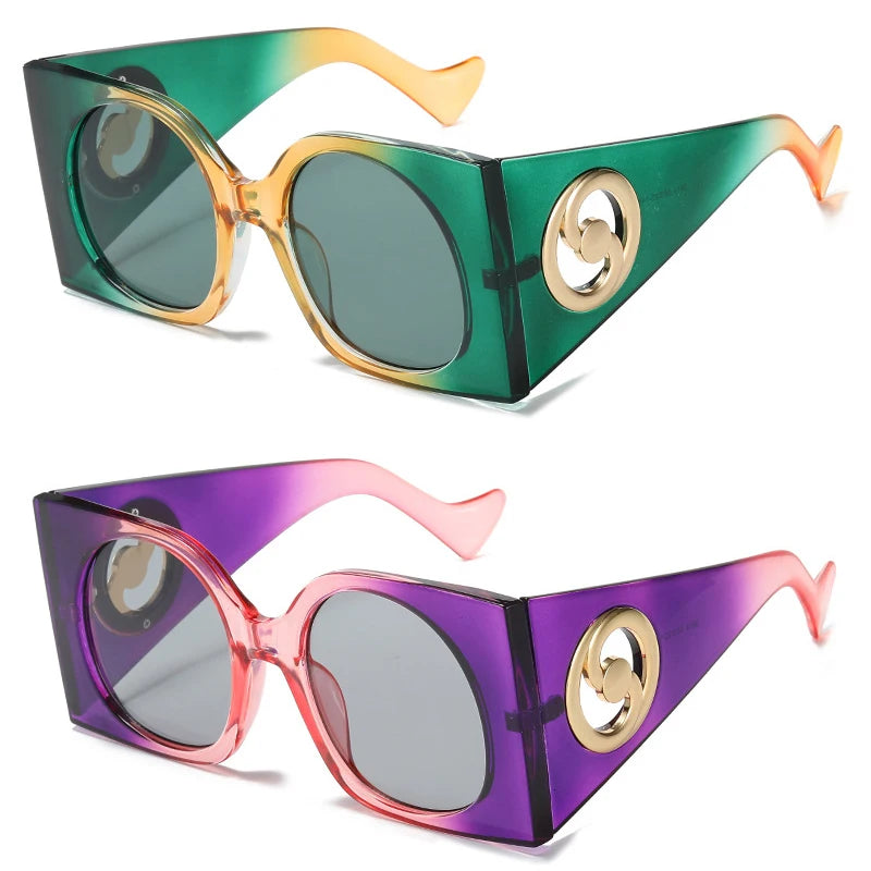 LBAshades 5614 Large Oversized Frame Ladies Sunglasses square Round Jelly Color Shades Fashion Retro Sunglasses