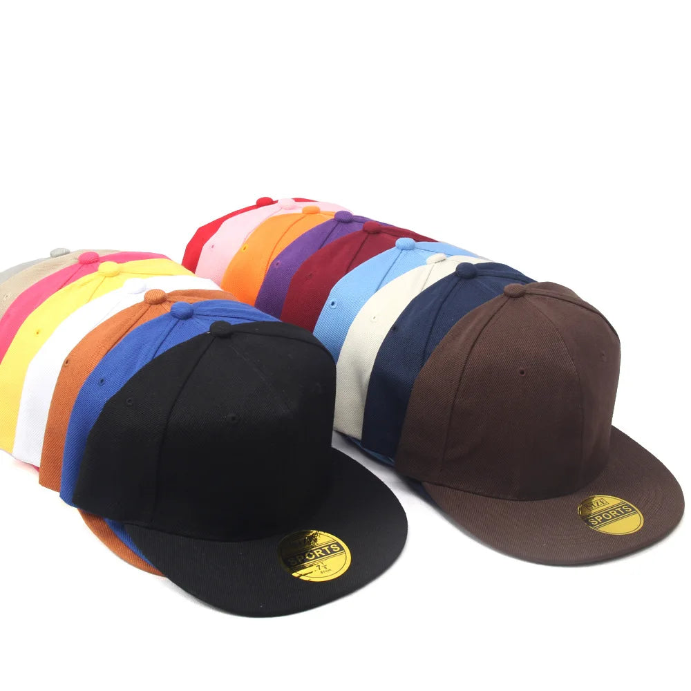 Custom Cotton 3D Embroidery Hiphop Flat Brim Base Ball  Snap Back Hat Snapback Cap