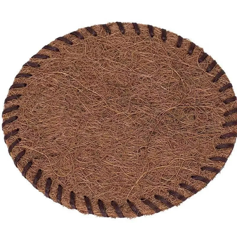 Natural Eco-friendly Coconut Silk coaster Handmade Round Coffee Drink Beer Coasters