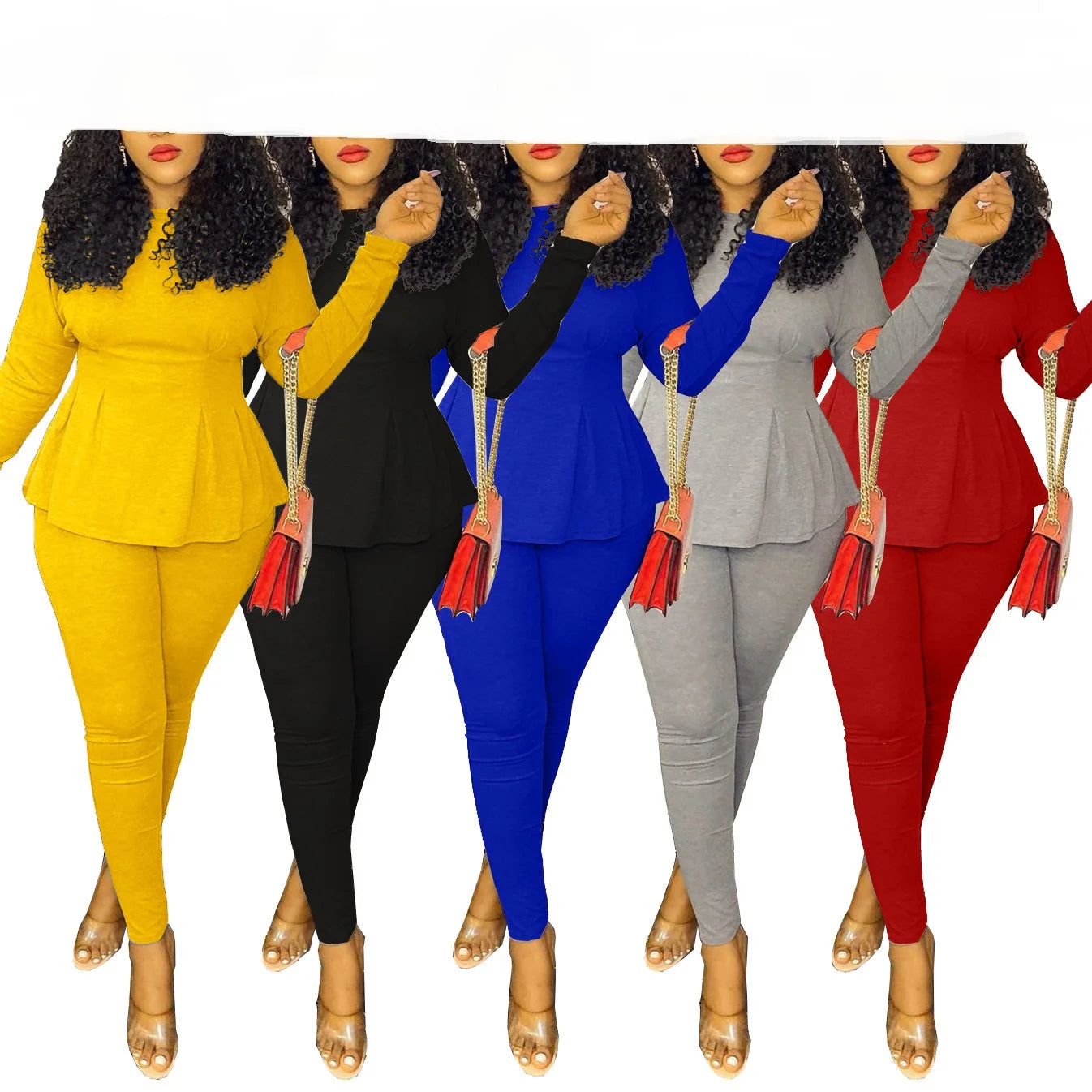 2 Piece Set Tracksuit Women Autumn Clothes Long Sleeve Top Pant Sweat Suit Lounge Wear Outfits Bodycon Matching Sets Casual Suit