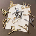 2021 Elegant Gold Silver Geometric Metal Hair Claw Vintage Hair Clips and Headband Women's Fashion Hair Accessories
