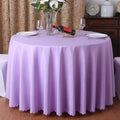 Handmade 60-Inch Round Purple Polyester Tablecloth Elegant Wedding Party Table Cover