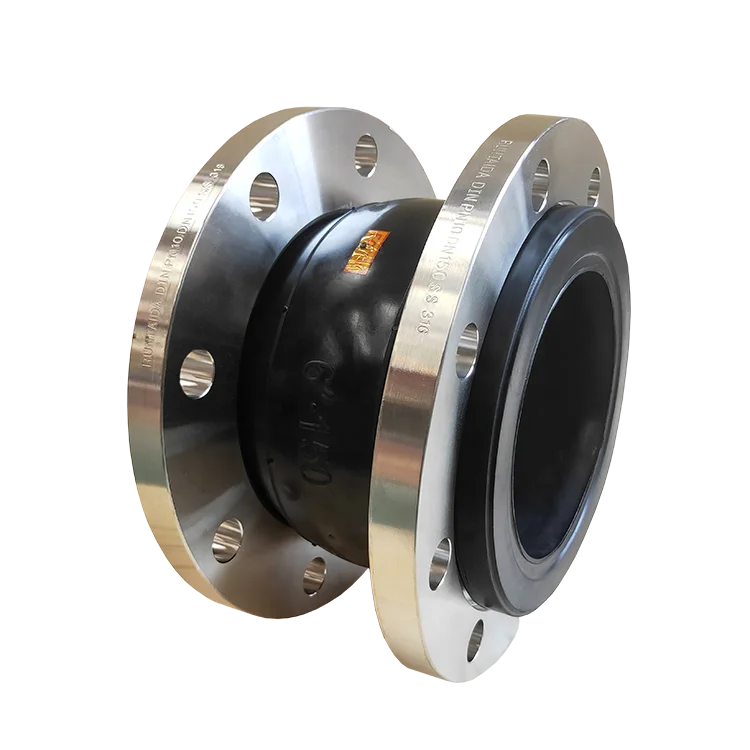 DN32 DN40 DN50 DN60 DN80 DN100 DN125 DN150 DIN PN10 EPDM Single Ball SS316 Flange End Rubber Expansion Joint