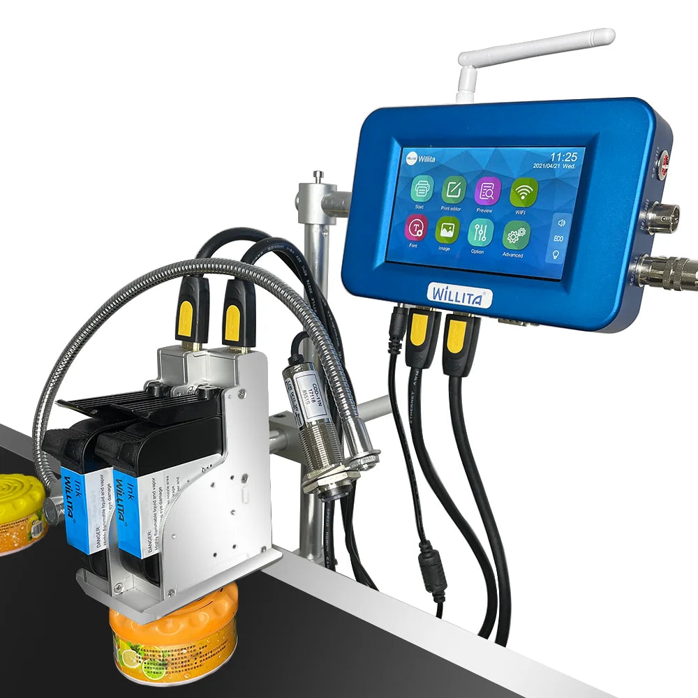 High Resolution 50.8mm Industrial Continuous Inkjet Thermal Tij Online Printer Inkjet Coding Machine