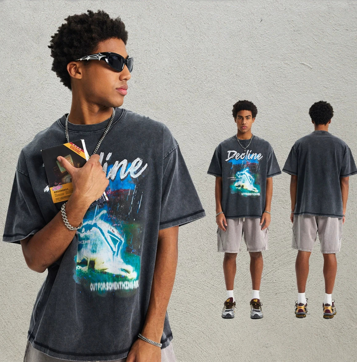 2025 Fast Customization New Streetwear 100% Cotton Woven Eco-Friendly Breathable Quick Dry High-end Loose Fit Fashion T-shirts