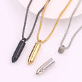 2025 Hot Selling Creative Bullet Shaped Detachable Gold-plated Necklace Mens Necklace Stainless Steel