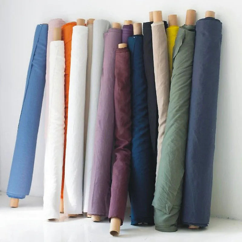 100% Flax Linen Fabric Natural Linen Fabric for Cushion Cover Table Cloth Curtain Garments Etc