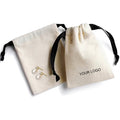 Xincai Custom Promotional Small Cotton Drawstring Gift Bag 8*10cm Jewellery Pouch with Rope Handle for Pink with Logo Print