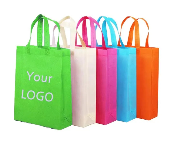 Wholesale Customized Recycled Fabric Grocery Promotion Reusable Tote Shopping Die Cut Non Woven Bag With Printing Logo