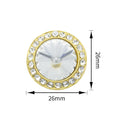 Fancy Colorful Clear Faceted Round Crystal Alloy Glass Rhinestone Shank Plating Button for Clothes