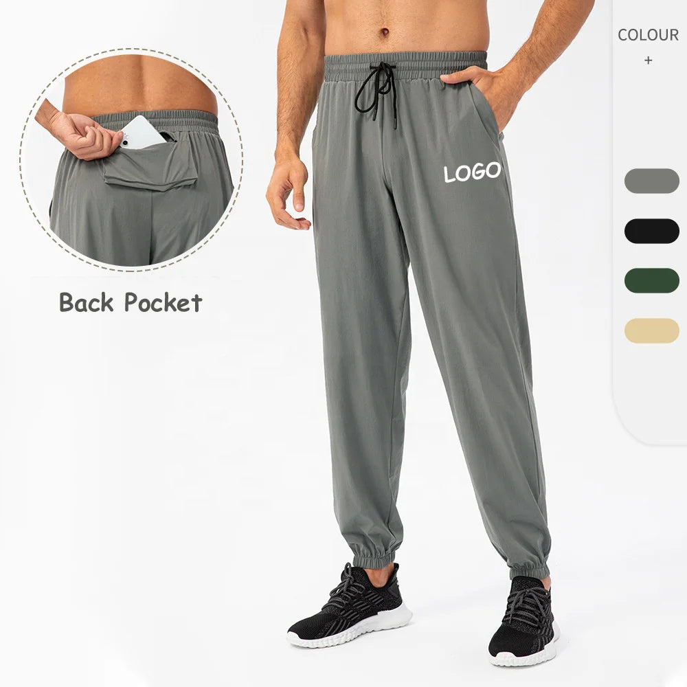Men Sports Running Pants Pockets Athletic Football Soccer Pant Training Sport Pants Elasticity Legging Jogging Gym Trousers
