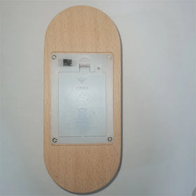 Wholesale 3D Acrylic LED Battery Box USB Compatible Oval Wooden Lamp Holder