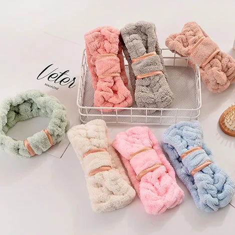 Women Cute Elastic Knotted Soft Elastic Hairbands SPA Bath Shower Make up Wash Face Headband Hair Band Girls Hair Accessories