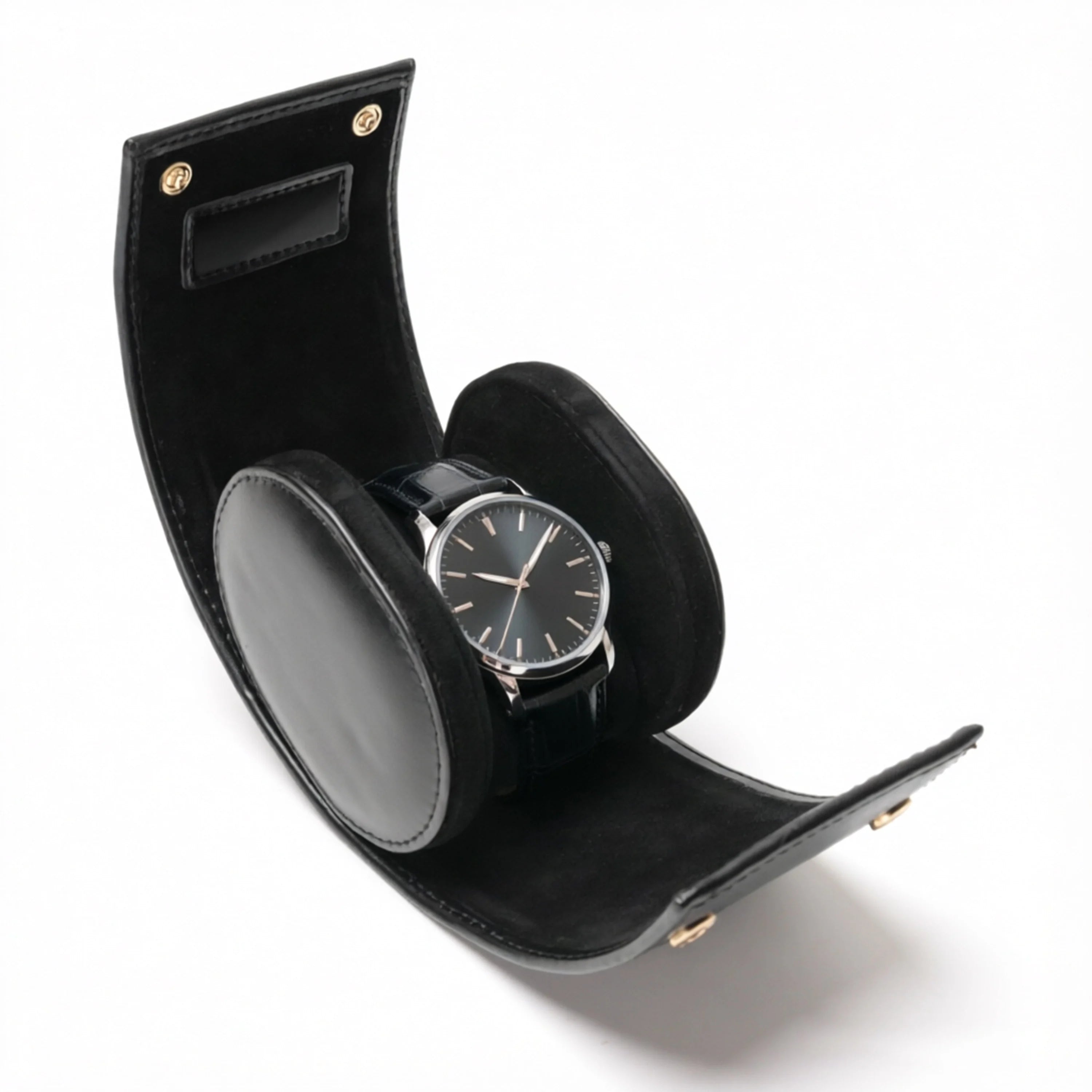 Hot Popular Custom PU Leather Watch Case for Custom Logo Storage Single Box Leather Watch Box