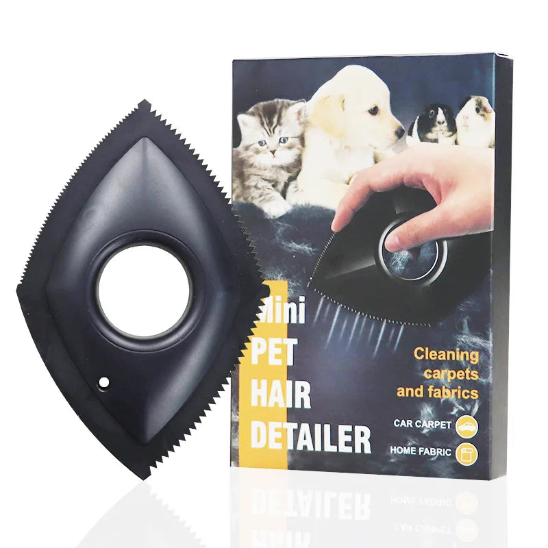 Mini Plastic Triangle Dog Hair Remover for Carpet Car Interior & Furniture-Stocked Cleaning Tool